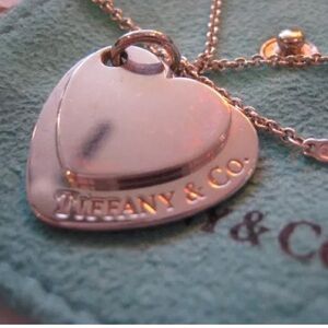 Tiffany Large Double Hearts Tag Necklace